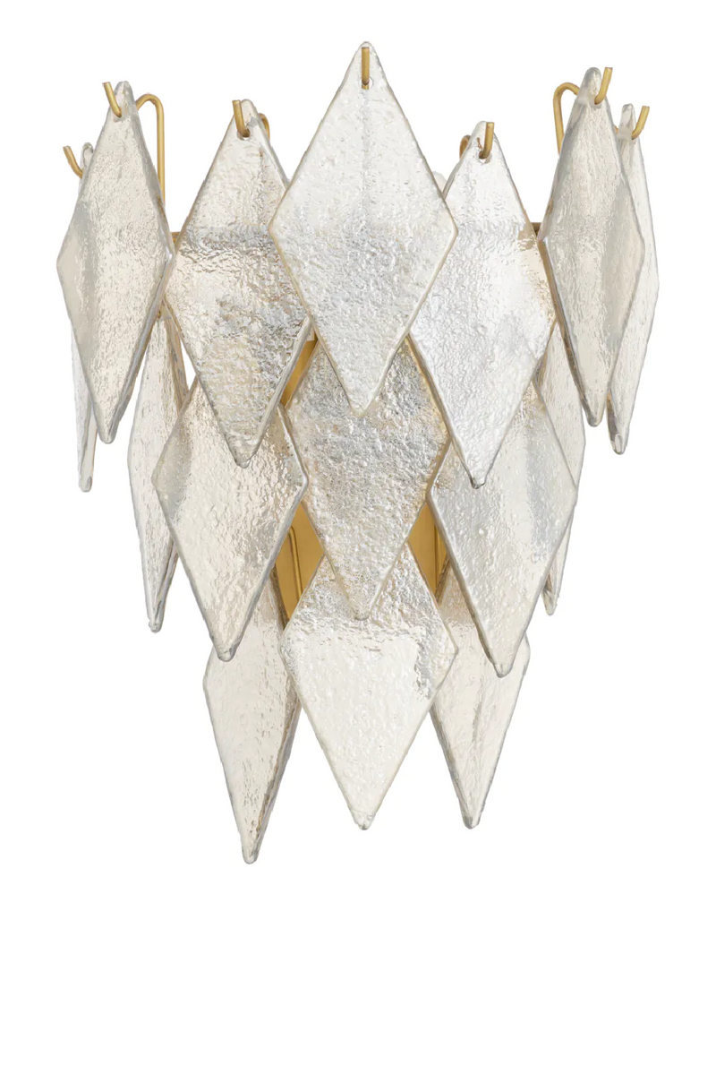 Sugared Glass Cascading Wall Lamp | Eichholtz Rhombus | Eichholtzmiami.com