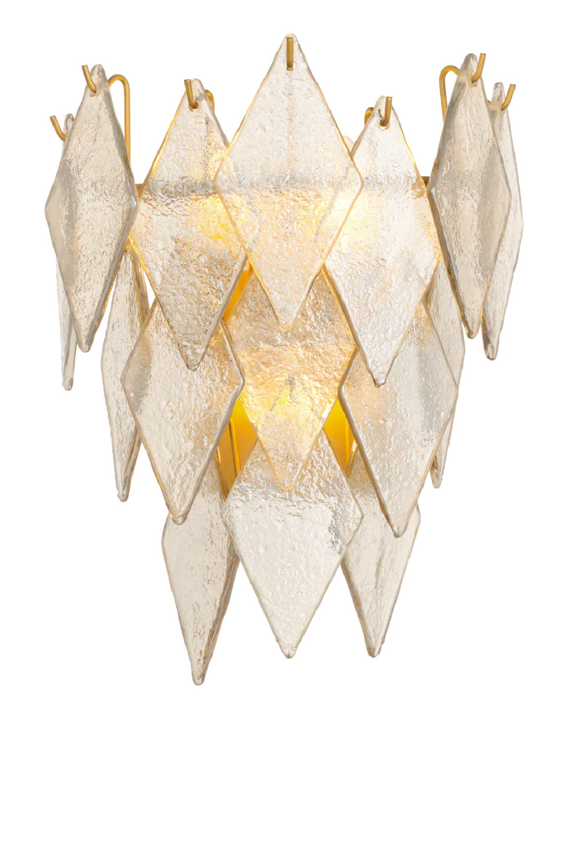 Sugared Glass Cascading Wall Lamp | Eichholtz Rhombus | Eichholtzmiami.com