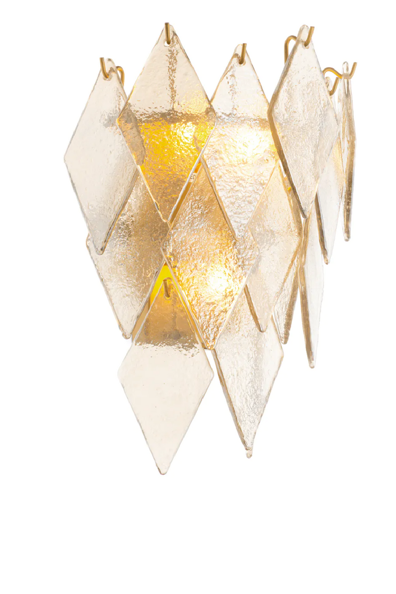 Sugared Glass Cascading Wall Lamp | Eichholtz Rhombus | Eichholtzmiami.com