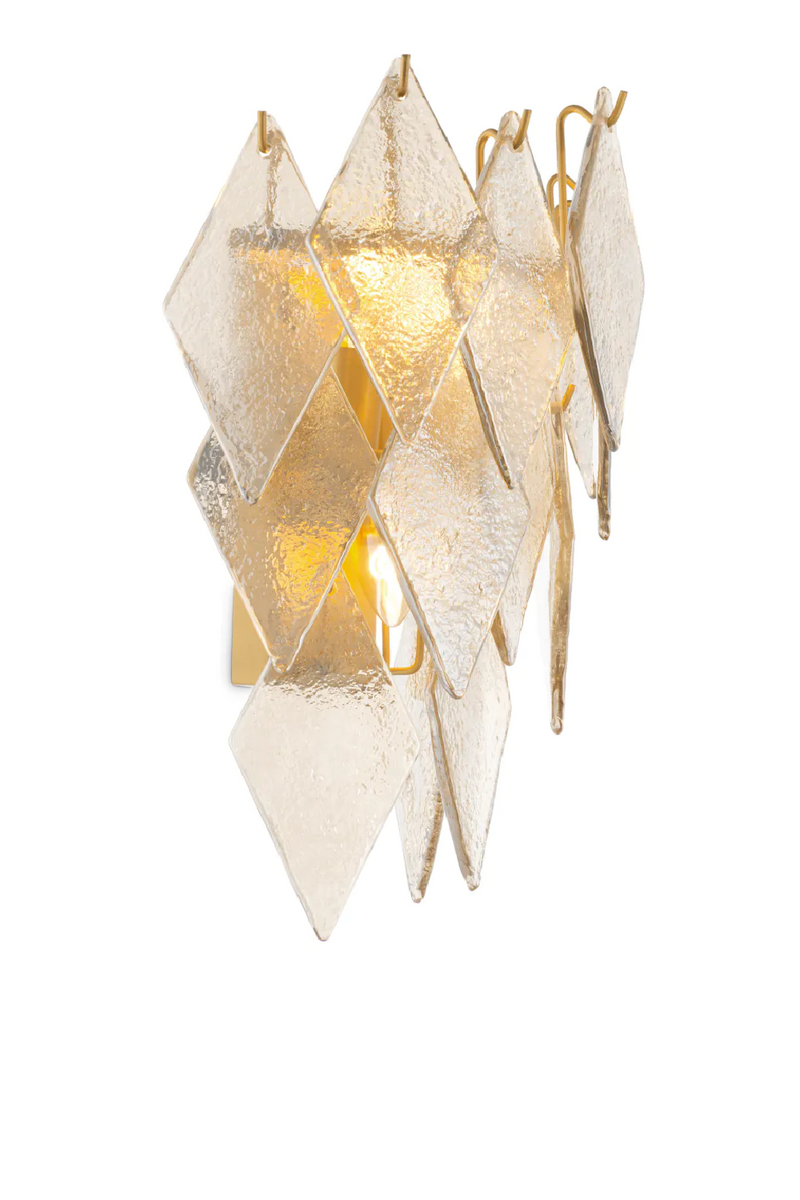 Sugared Glass Cascading Wall Lamp | Eichholtz Rhombus | Eichholtzmiami.com