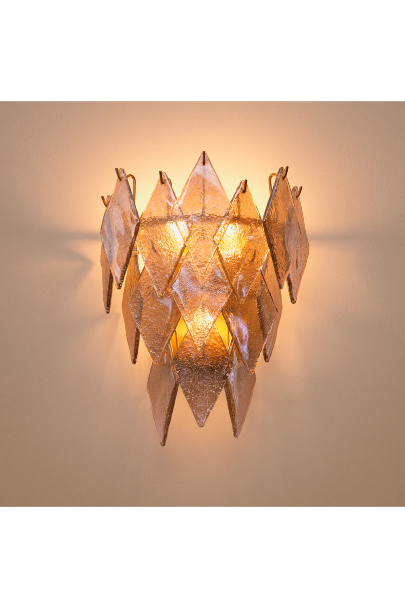 Sugared Glass Cascading Wall Lamp | Eichholtz Rhombus | Eichholtzmiami.com