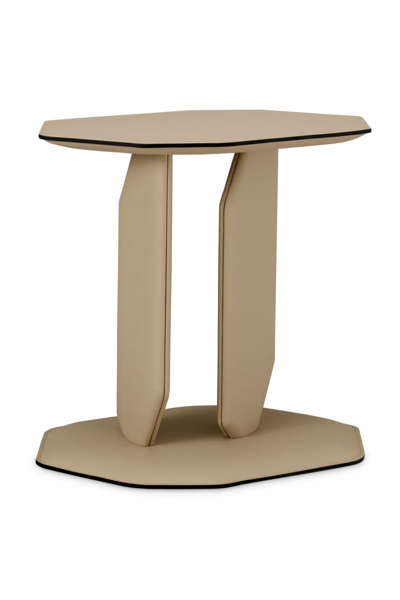 Light Brown Leather Side Table | Eichholtz Maurizio | Eichholtzmiami.com