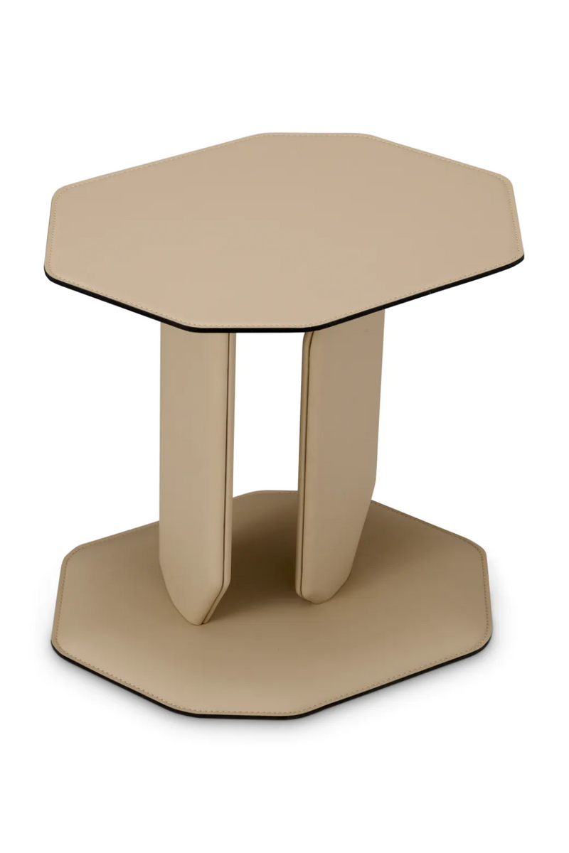 Light Brown Leather Side Table | Eichholtz Maurizio | Eichholtzmiami.com