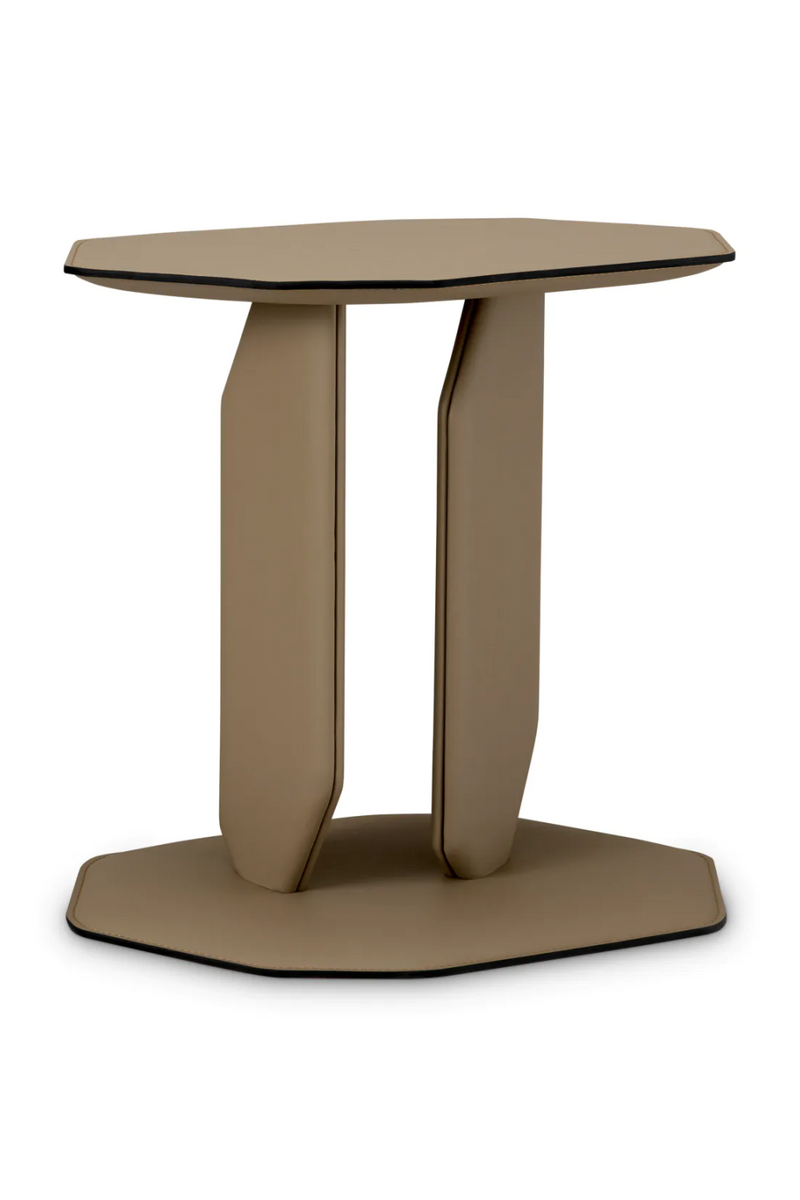 Brown Leather Side Table | Eichholtz Maurizio | Eichholtzmiami.com