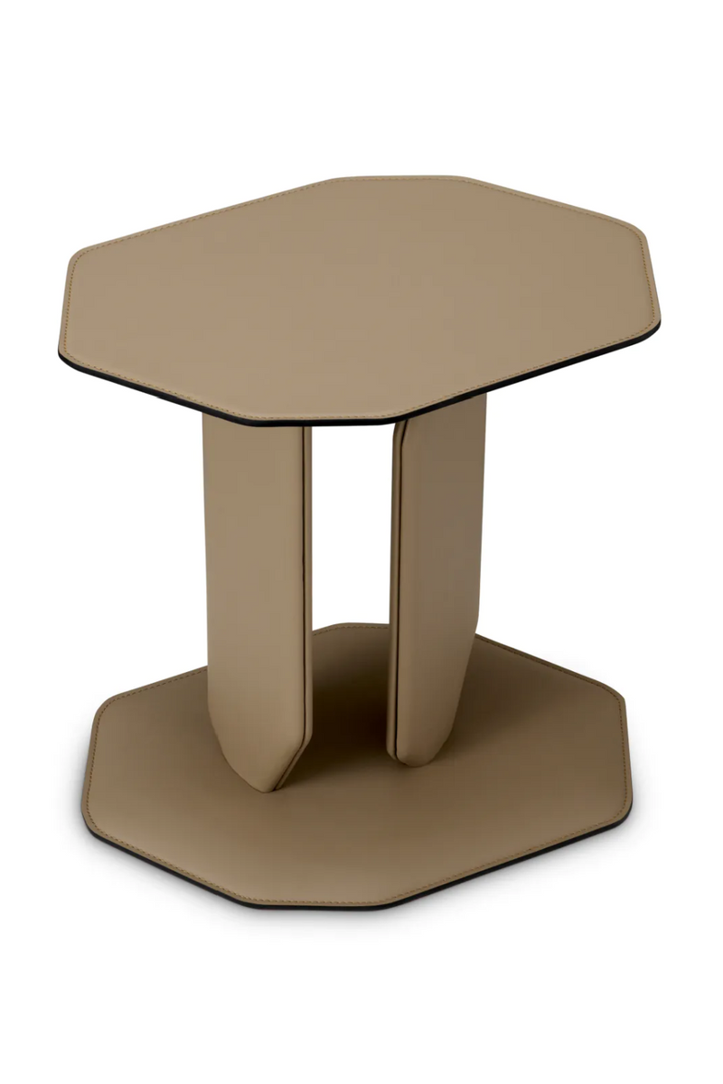 Brown Leather Side Table | Eichholtz Maurizio | Eichholtzmiami.com