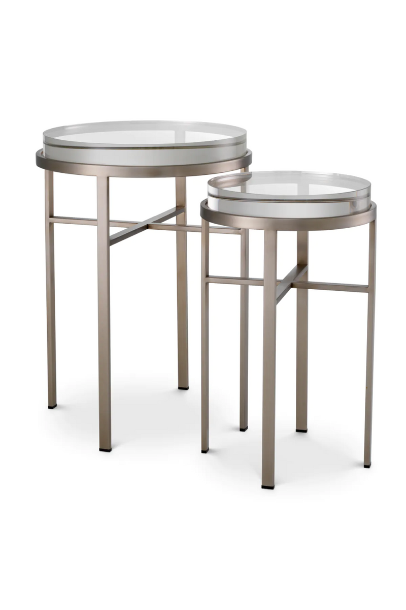 Clear Glass Side Table Set (2) | Eichholtz Hoxton | Eichholtzmiami.com