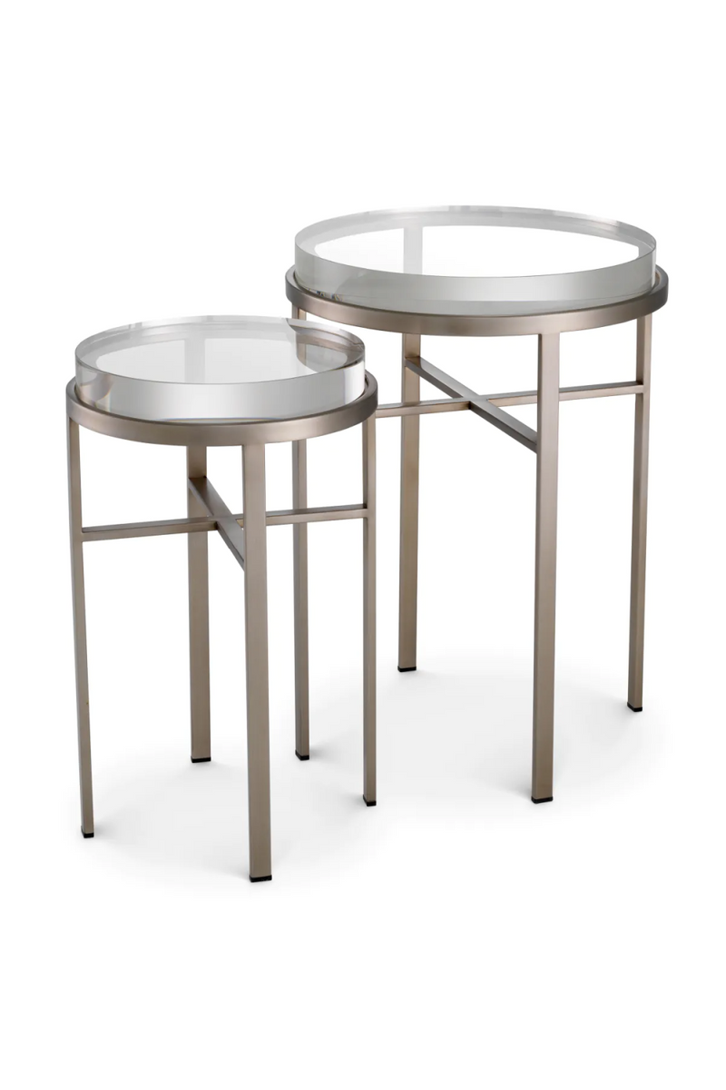 Clear Glass Side Table Set (2) | Eichholtz Hoxton | Eichholtzmiami.com