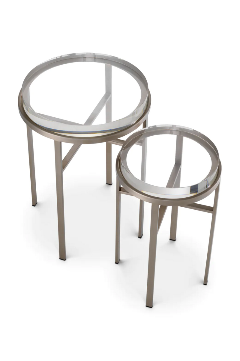 Clear Glass Side Table Set (2) | Eichholtz Hoxton | Eichholtzmiami.com