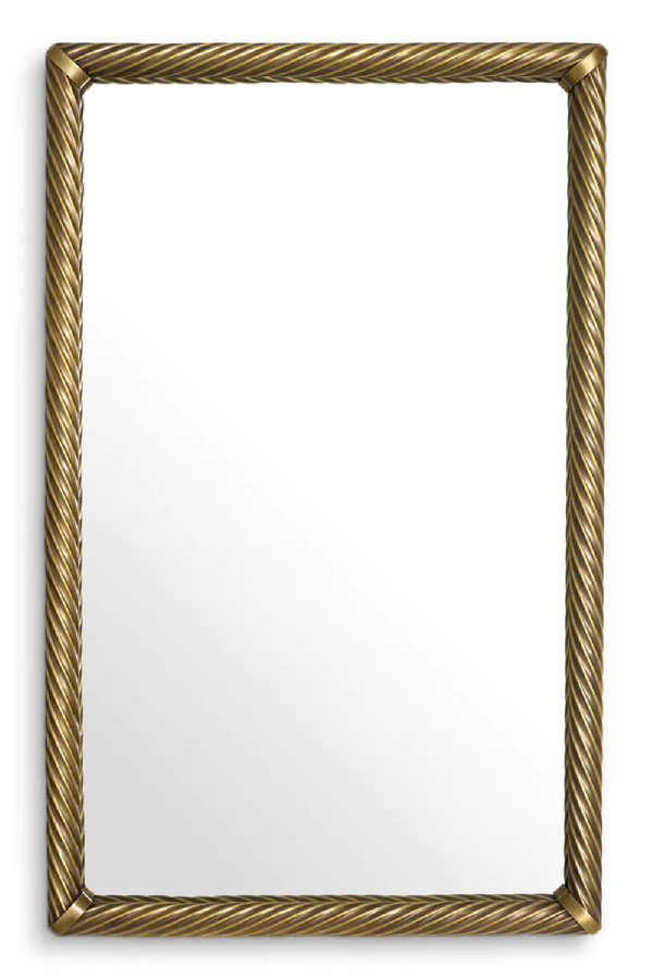 Vintage Brass Rectangular Mirror | Eichholtz Salvi | Eichholtzmiami.com