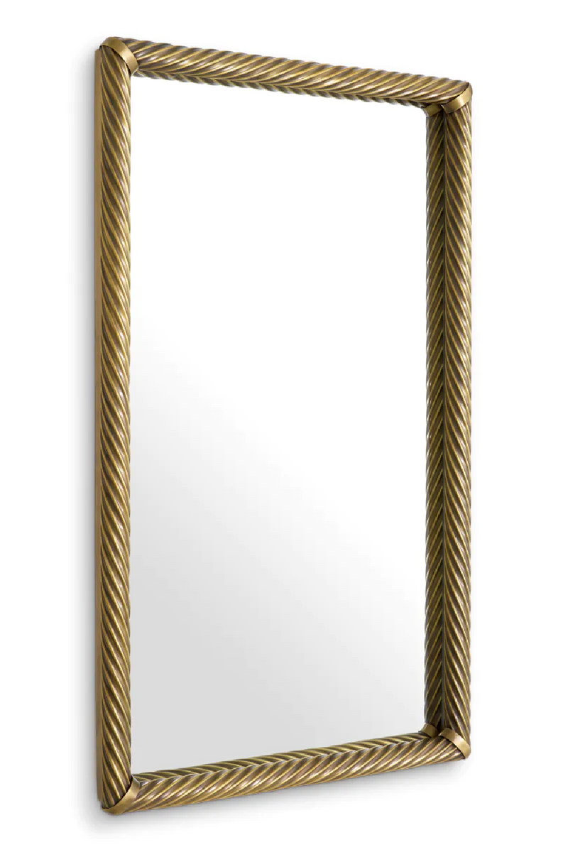 Vintage Brass Rectangular Mirror | Eichholtz Salvi | Eichholtzmiami.com