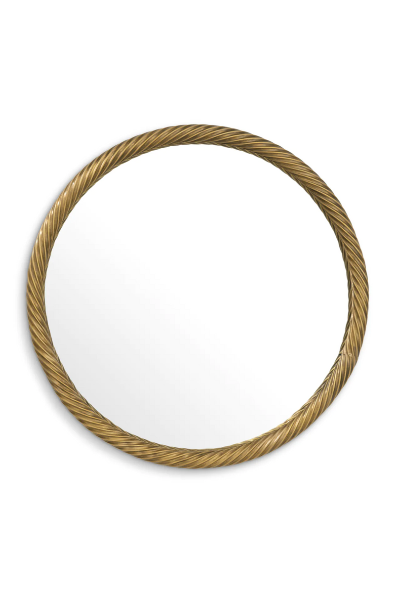 Vintage Brass Round Mirror | Eichholtz Salvi | Eichholtzmiami.com