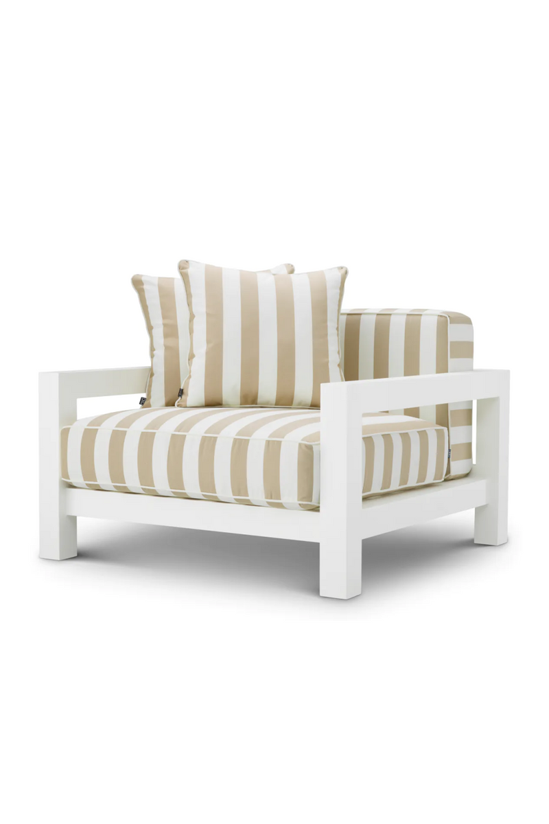 Beige Stripes Outdoor Lounge Chair | Eichholtz Cap-Antibes | Eichholtzmiami.com