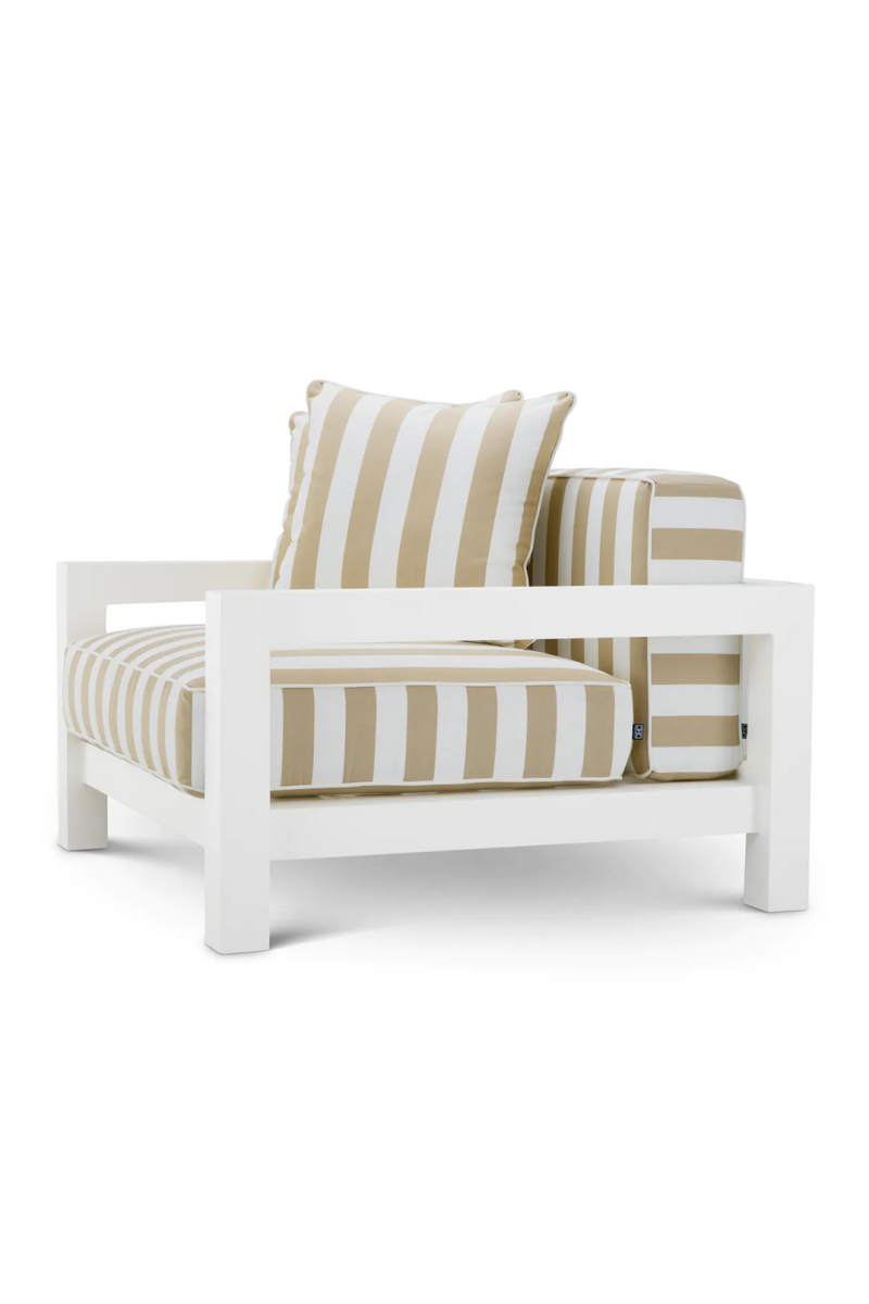 Beige Stripes Outdoor Lounge Chair | Eichholtz Cap-Antibes | Eichholtzmiami.com