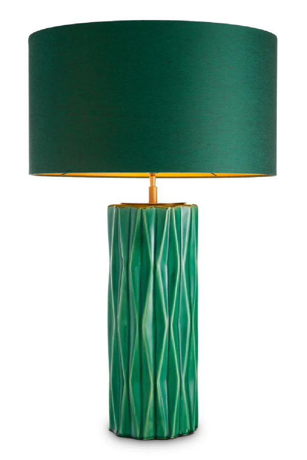 Crackled Green Ceramic Table Lamp | Eichholtz Amarello | Eichholtzmiami.com