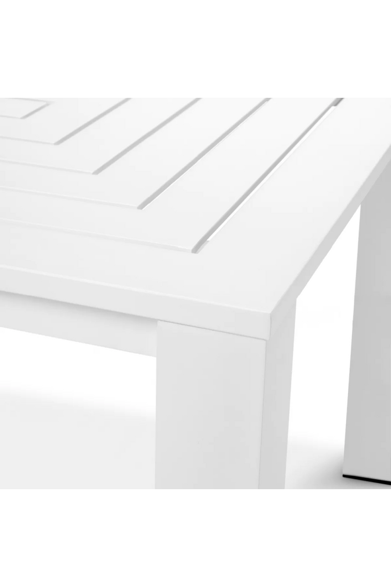 White Aluminium Outdoor Dining Table | Eichholtz Vistamar | Eichholtzmiami.com