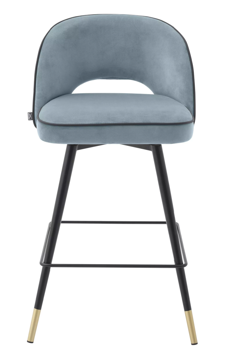 Upholstered Swivel Counter Stool Set (2) | Eichholtz Cliff | OROATRADE.com