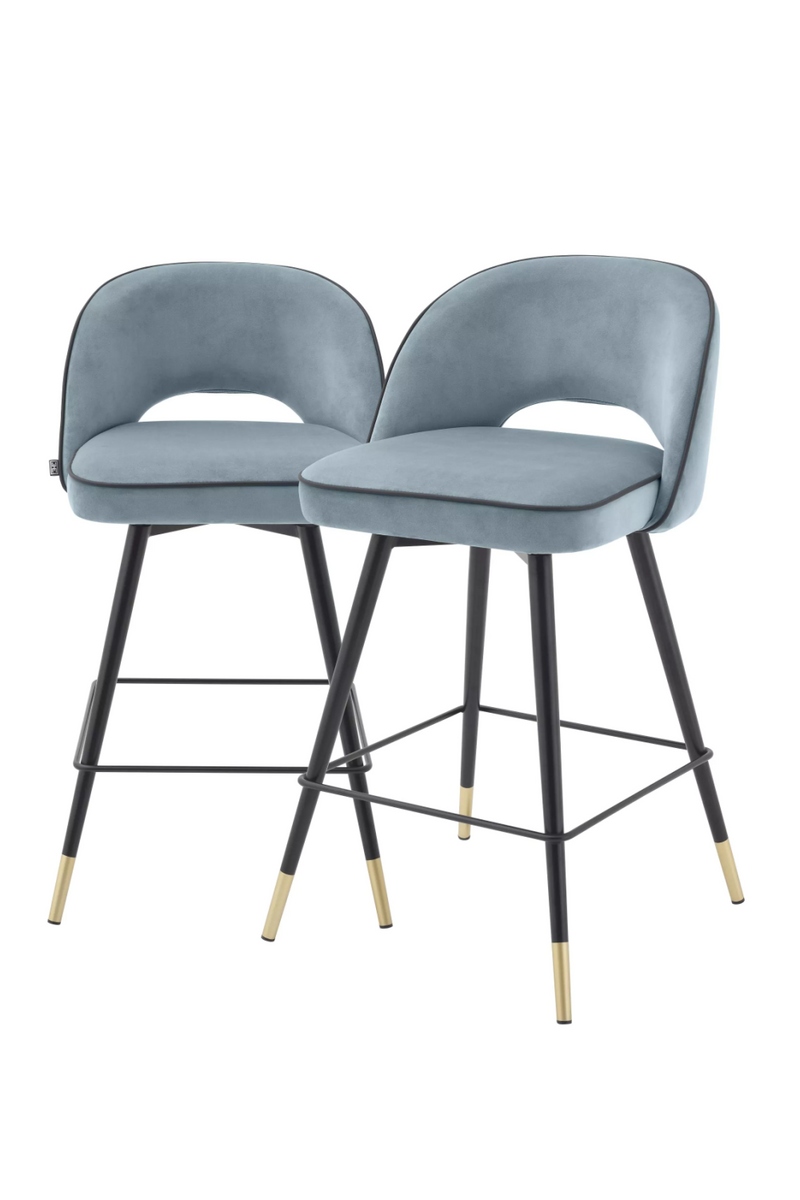 Upholstered Swivel Counter Stool Set (2) | Eichholtz Cliff | OROATRADE.com