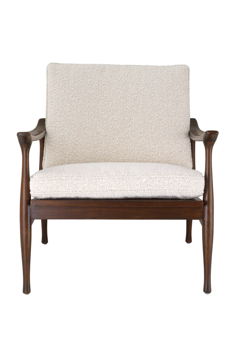 Wood Framed Bouclé Lounge Chair | Eichholtz Manzo | Eichholtzmiami.com