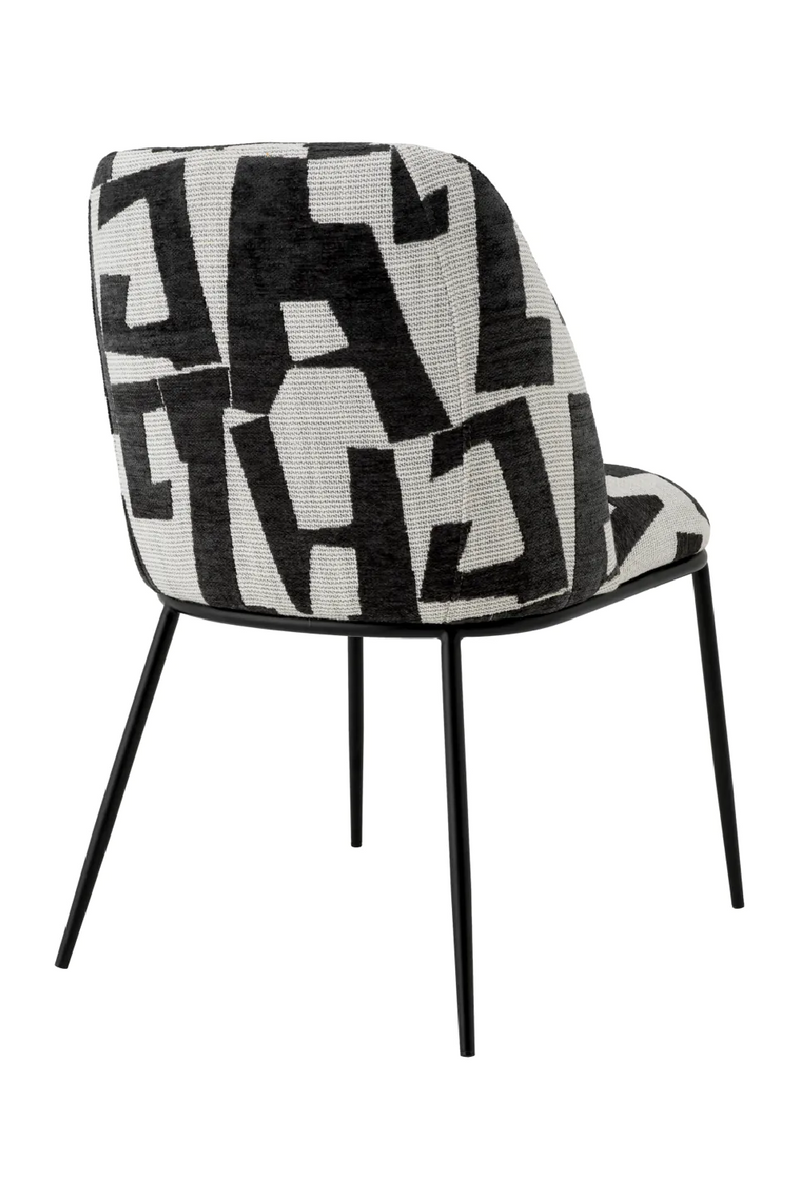 Printed Black Fabric Dining Chair | Eichholtz Caleb | Eichholtzmiami.com