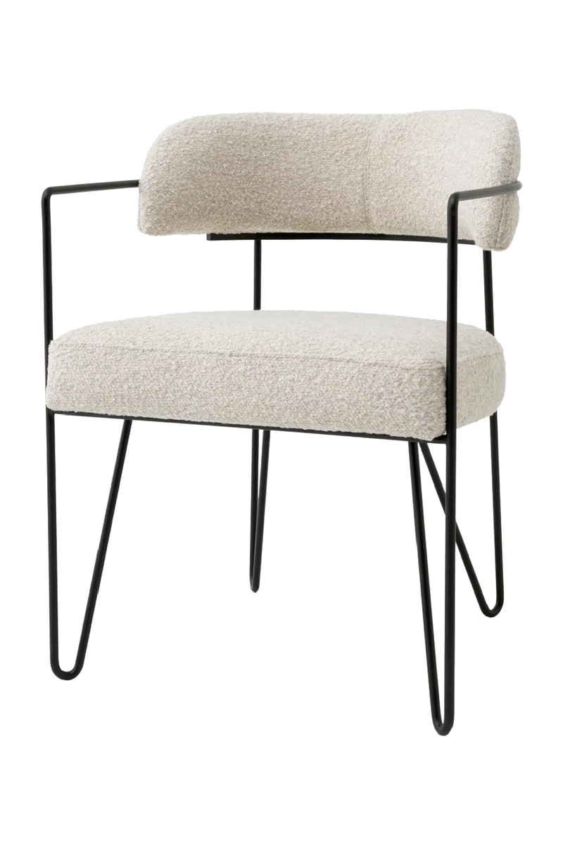 Bouclé White Dining Chair | Eichholtz Giuseppe | Eichholtzmiami.com