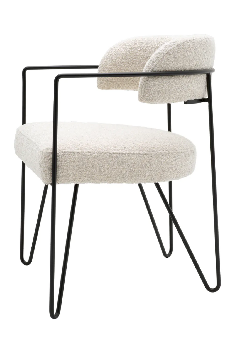 Bouclé White Dining Chair | Eichholtz Giuseppe | Eichholtzmiami.com