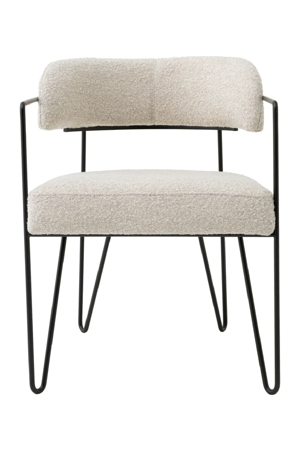 Bouclé White Dining Chair | Eichholtz Giuseppe | Eichholtzmiami.com