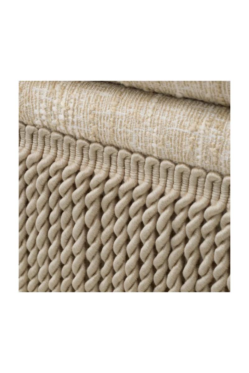 Cream Boucle Tufted Fringe Stool | Eichholtz Dorantes | Eichholtzmiami.com