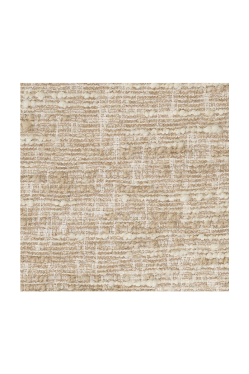 Cream Boucle Tufted Fringe Ottoman | Eichholtz Dorantes | Eichholtzmiami.com