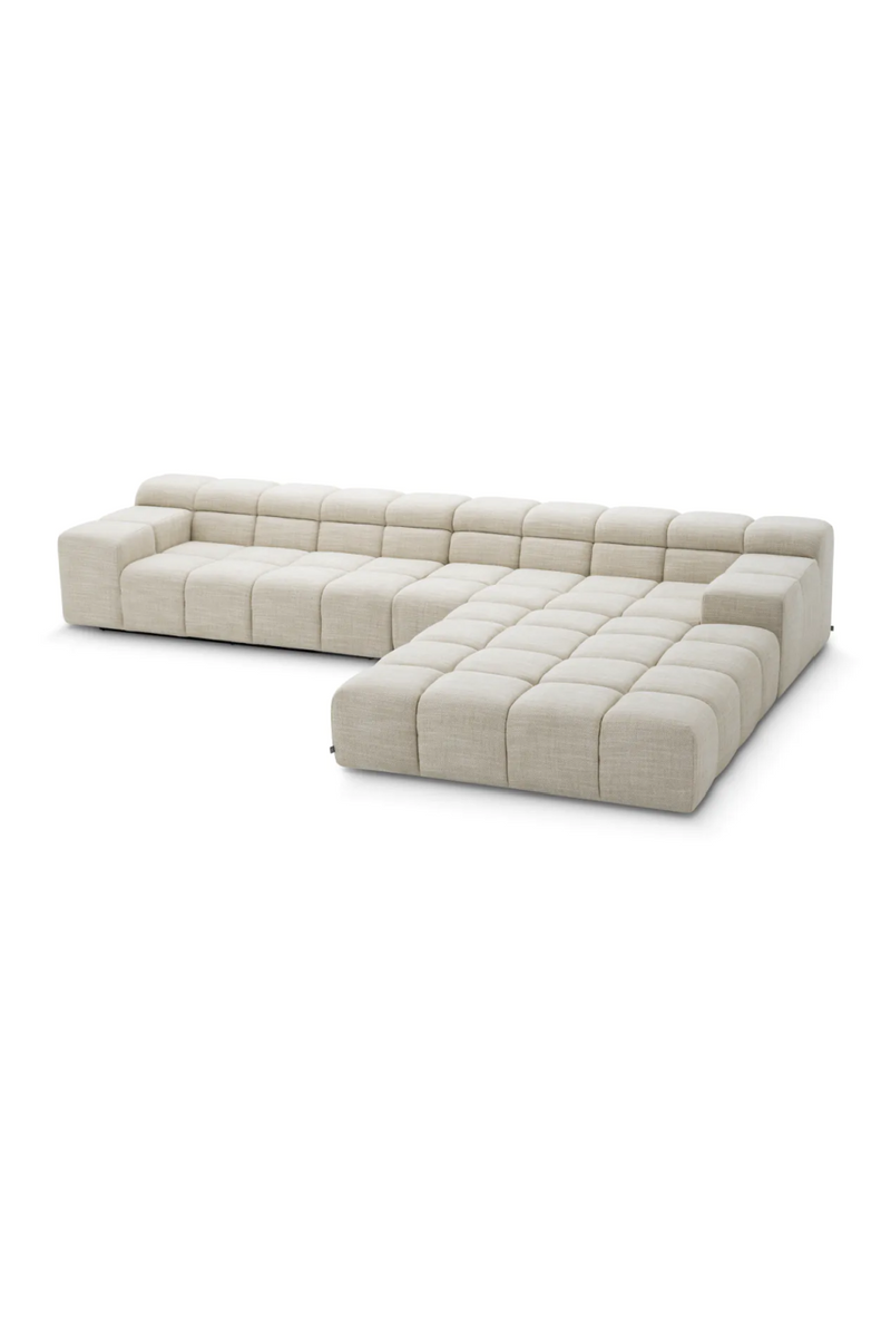 Beige Grid-Tufted Modular Sofa | Eichholtz Hunter | Eichholtzmiami.com