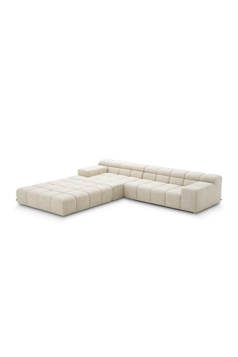 Beige Grid-Tufted Modular Sofa | Eichholtz Hunter | Eichholtzmiami.com