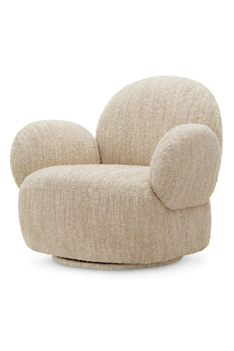 Bouclé Cream Swivel Chair | Eichholtz Madrone | Eichholtzmiami.com