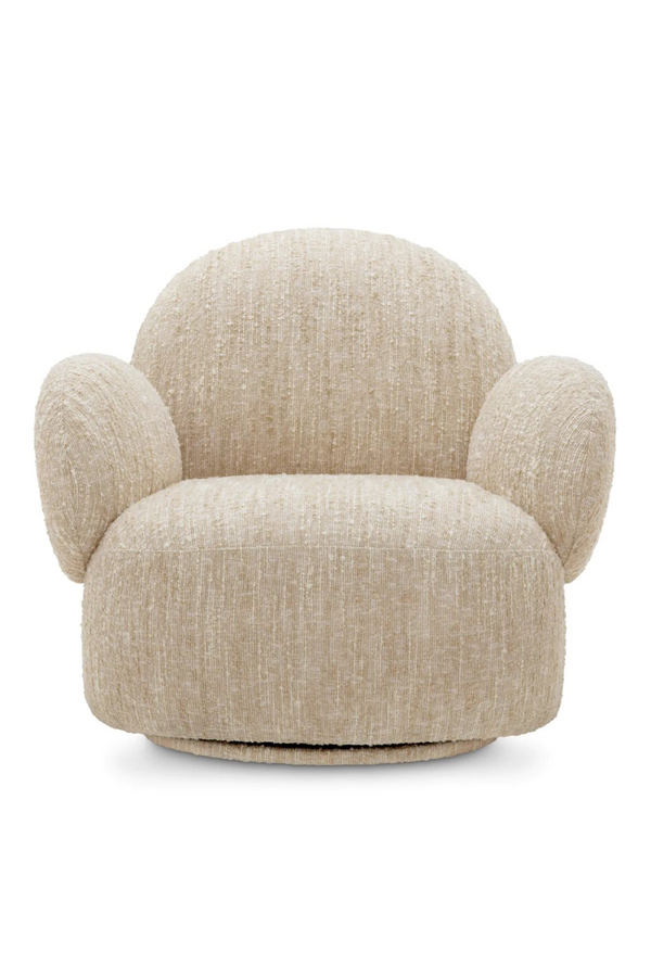 Bouclé Cream Swivel Chair | Eichholtz Madrone | Eichholtzmiami.com