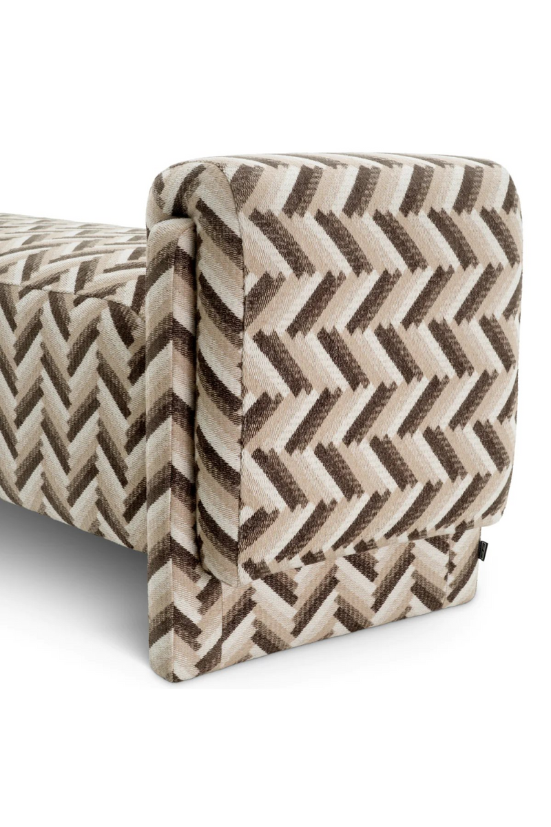 Chevron Brown Bench | Eichholtz Del Vale | Eichholtzmiami.com