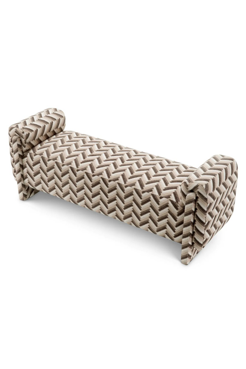 Chevron Brown Bench | Eichholtz Del Vale | Eichholtzmiami.com