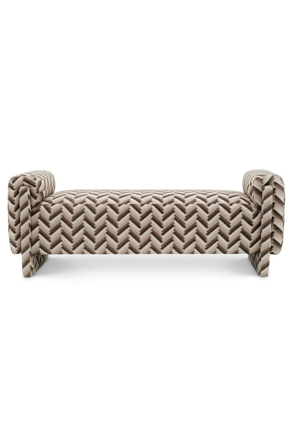 Chevron Brown Bench | Eichholtz Del Vale | Eichholtzmiami.com