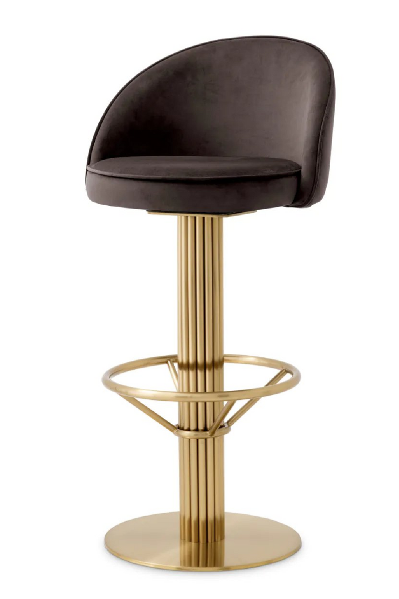 Gray Velvet Bar Stool | Eichholtz Dorland | Eichholtzmiami.com