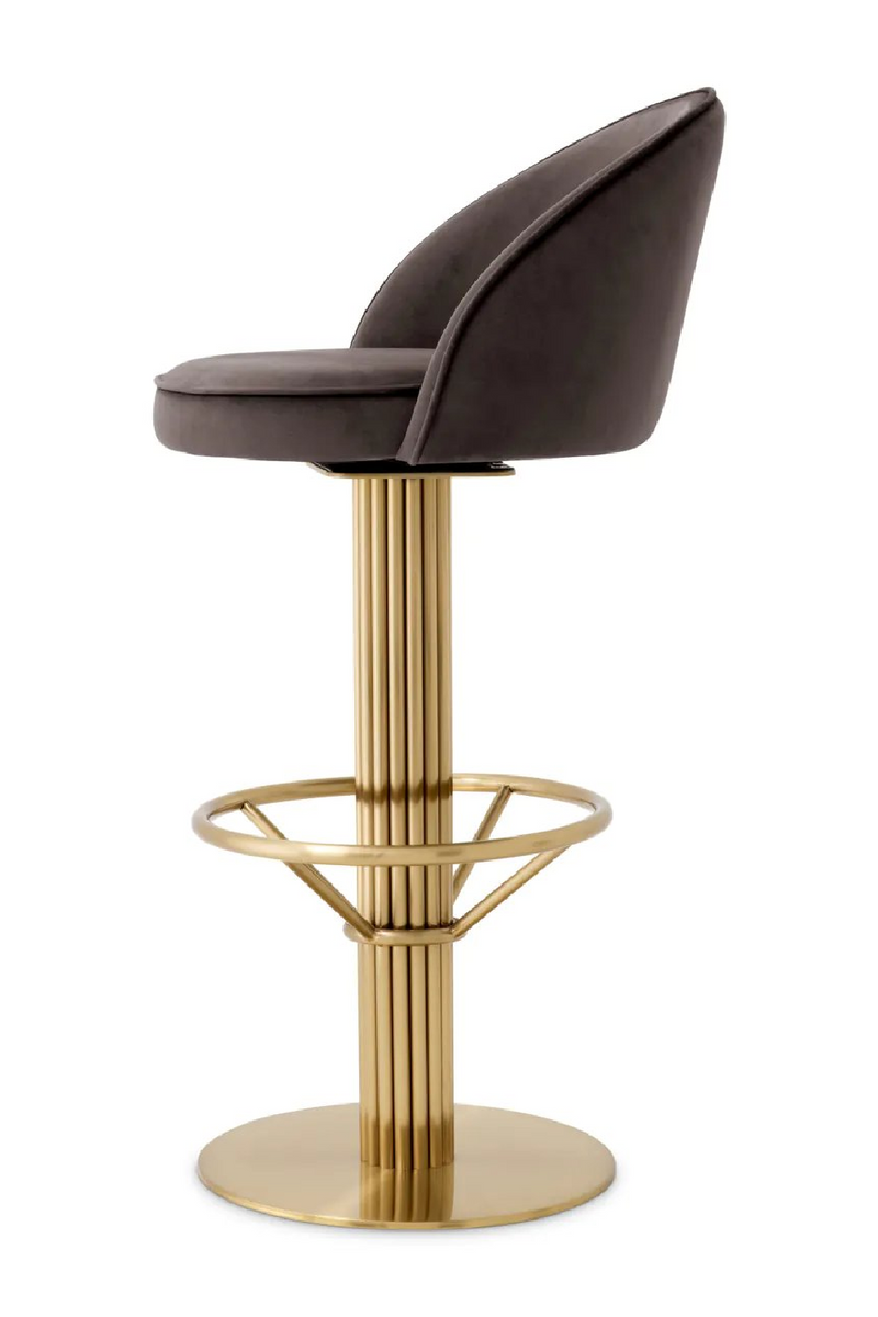 Gray Velvet Bar Stool | Eichholtz Dorland | Eichholtzmiami.com