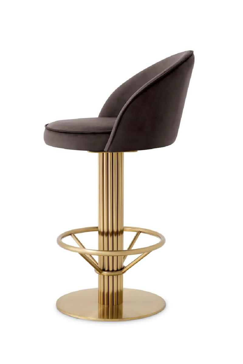 Gray Velvet Counter Stool | Eichholtz Dorland | Eichholtzmiami.com