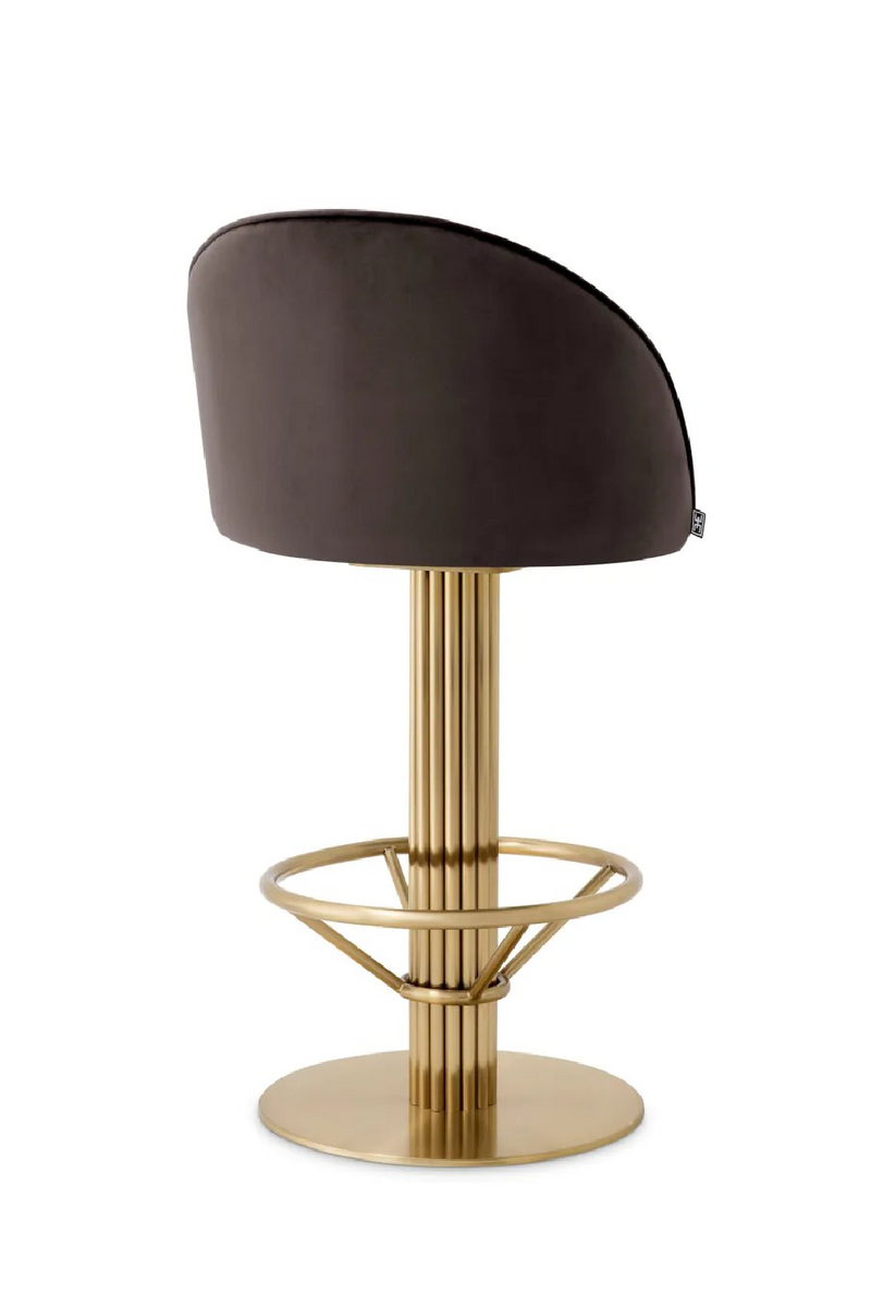 Gray Velvet Counter Stool | Eichholtz Dorland | Eichholtzmiami.com