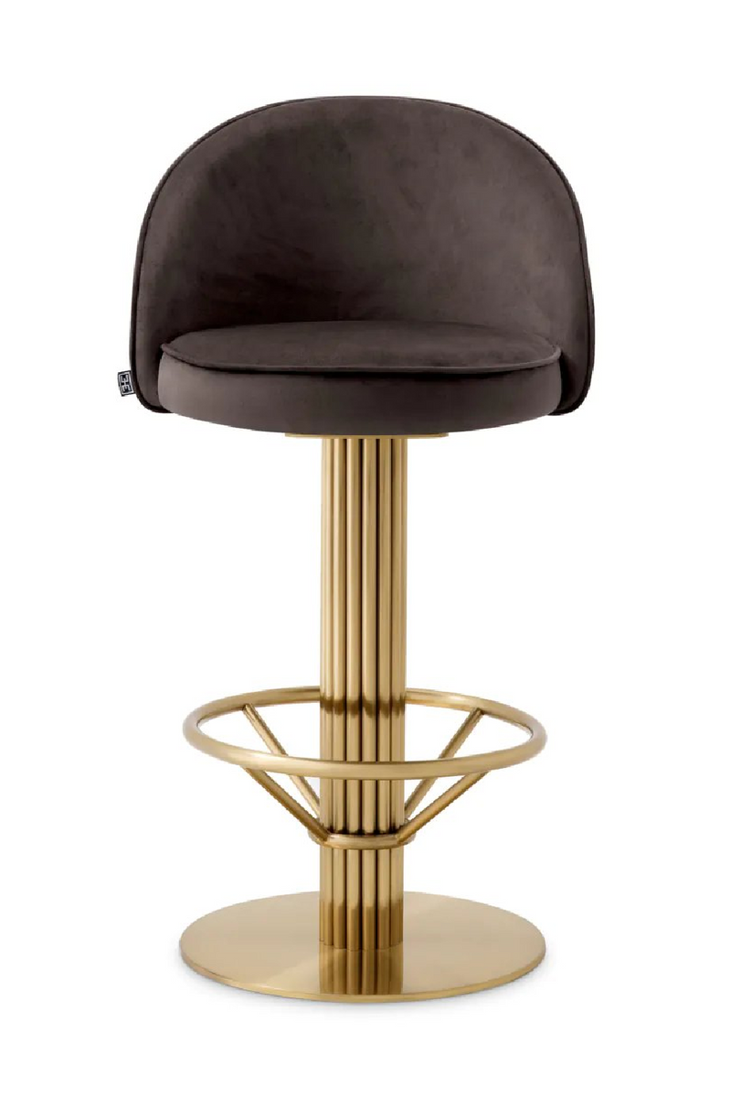 Gray Velvet Counter Stool | Eichholtz Dorland | Eichholtzmiami.com