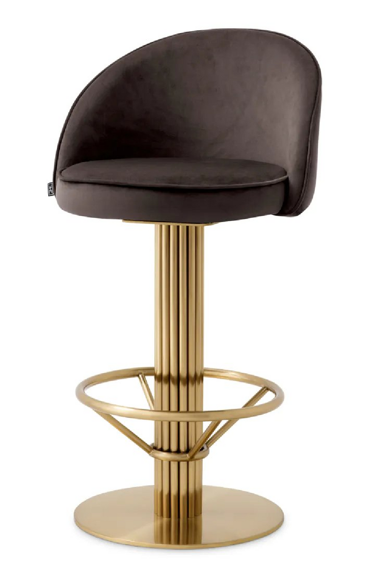 Gray Velvet Counter Stool | Eichholtz Dorland | Eichholtzmiami.com