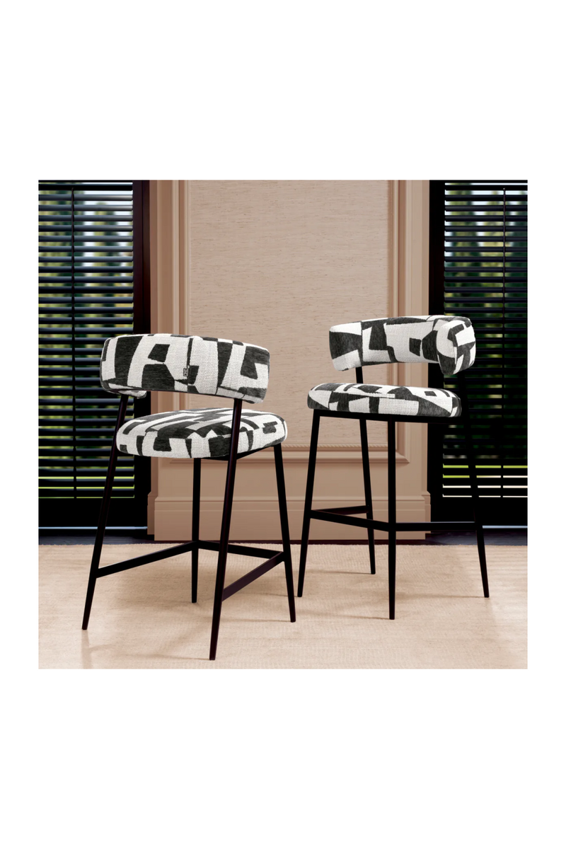 Brooklyn Black Bar Stool | Eichholtz Folsom | Eichholtzmiami.com