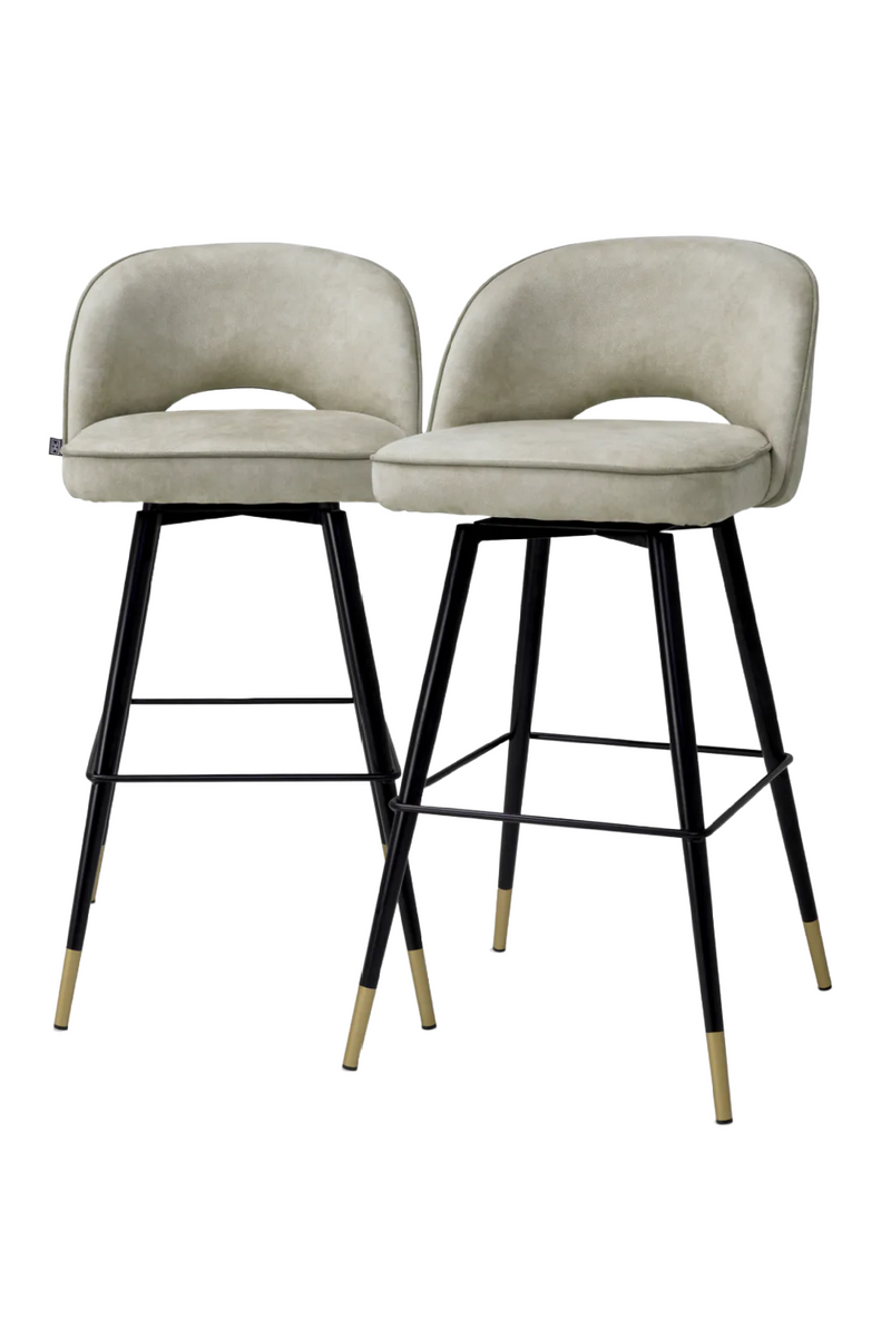 Cut-Out Silver Bar Stools (2) | Eichholtz Cliff | Eichholtzmiami.com