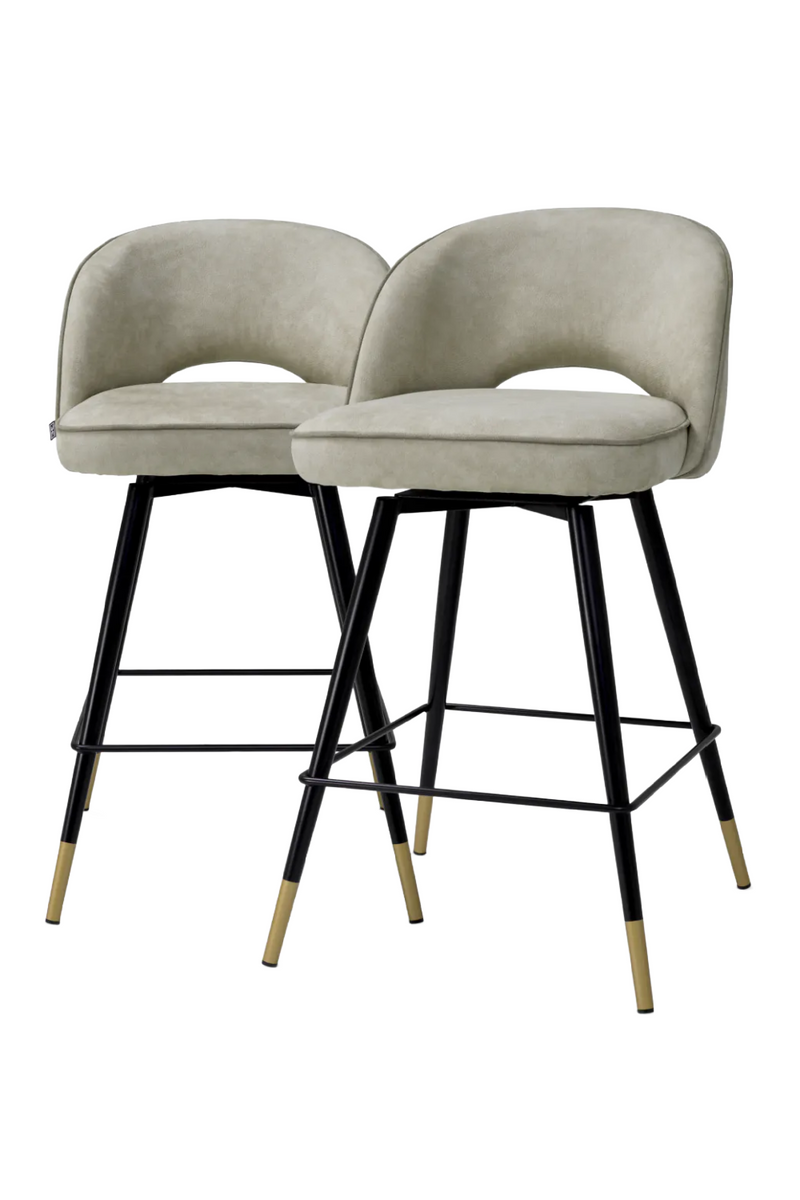 Cut-Out Silver Counter Stools (2) | Eichholtz Cliff | Eichholtzmiami.com