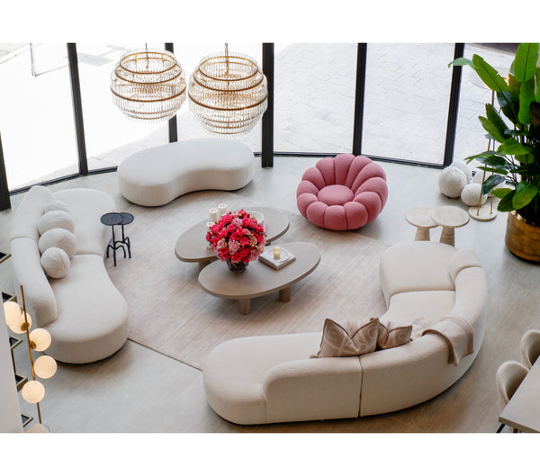 Cream Bouclé Modular Sofa | Eichholtz Björn
