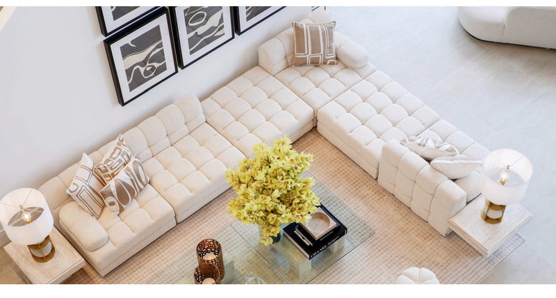 Cream Bouclé Modern Sofa | Eichholtz Dean | Eichholtzmiami.com