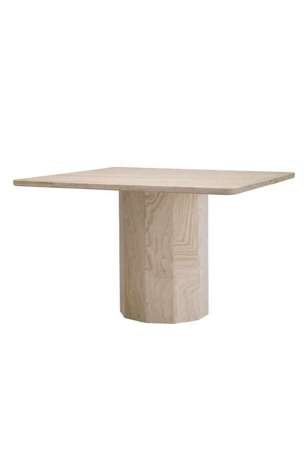 Modern Natural Travertine Dining Table  | Eichholtz Piazza | Eichholtzmiami.com