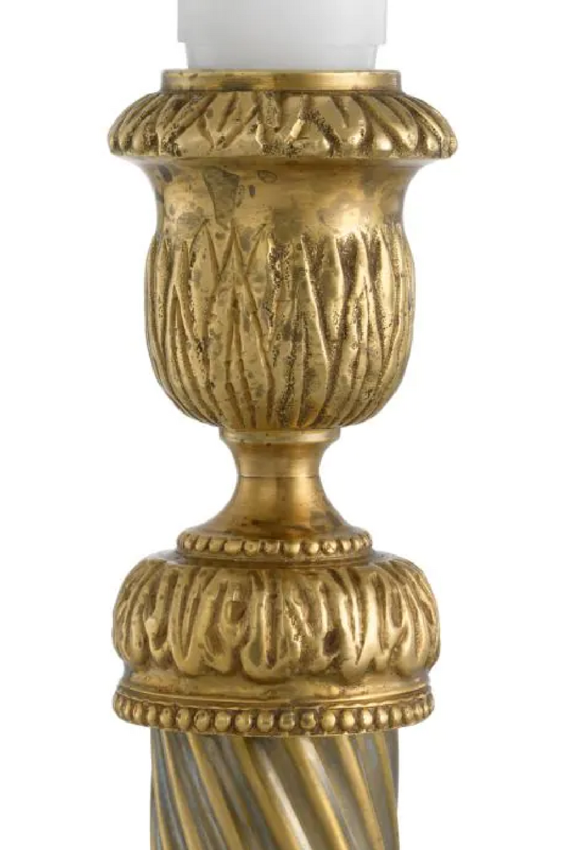 Antique Brass Faceted Candle Holder L | Met x Eichholtz Carnier |   Eichholtzmiami.com