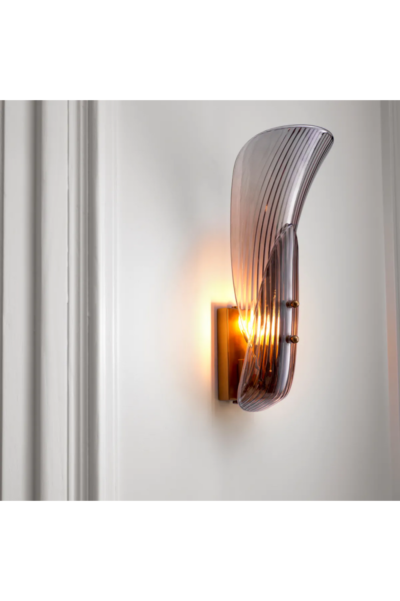 Fluted Glass Wall Lamp | Met x Eichholtz Amun  | Eichholtzmiami.com