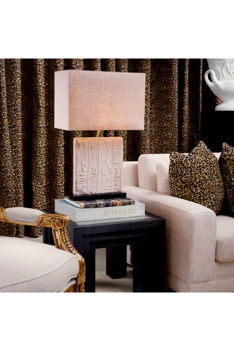 Relief Carved Table Lamp | Met x Eichholtz Hathor | Eichholtzmiami.com